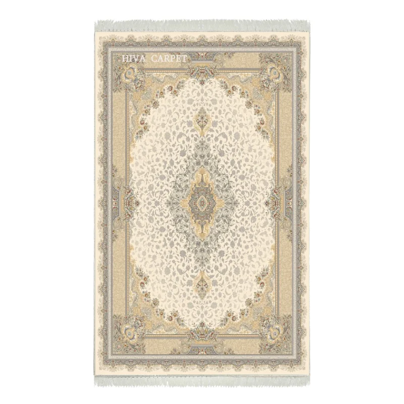 فرش ماشینی هیوا طرح لایت 903-C کرم ۷۰۰ شانه