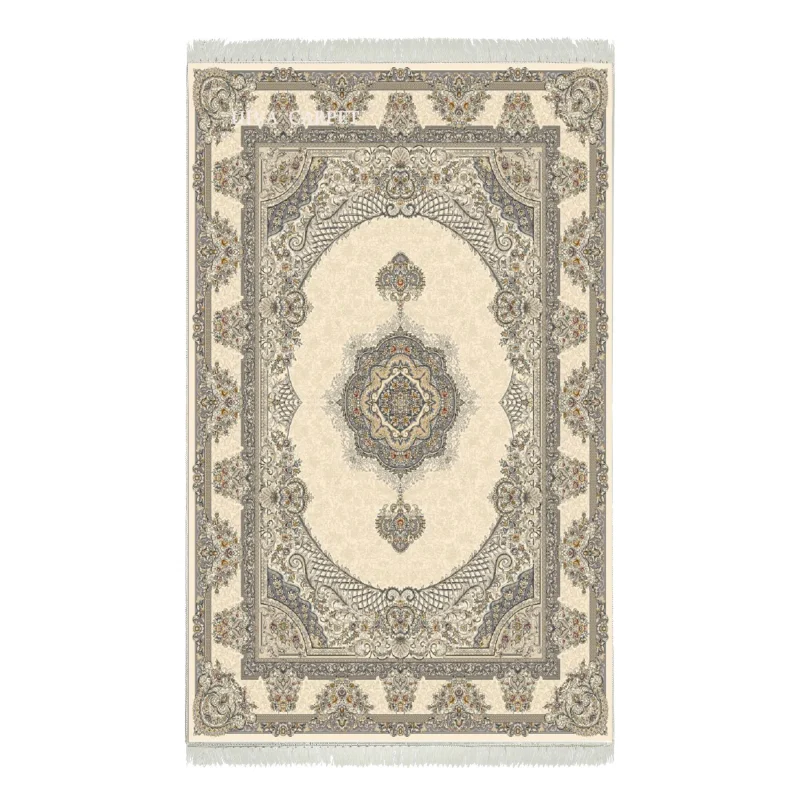 فرش ماشینی هیوا طرح لایت 906-C کرم ۷۰۰ شانه