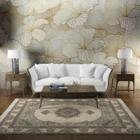 فرش ماشینی هیوا طرح لایت 906-C کرم ۷۰۰ شانه