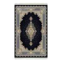 فرش ماشینی هیوا طرح لایت 903-N سرمه ای ۷۰۰ شانه