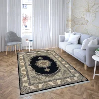 فرش ماشینی هیوا طرح لایت 906-N سرمه ای ۷۰۰ شانه