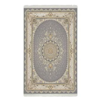 فرش ماشینی هیوا طرح لایت 904-S نقره ای ۷۰۰ شانه