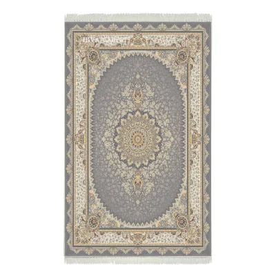 فرش ماشینی هیوا طرح لایت 904-S نقره ای ۷۰۰ شانه
