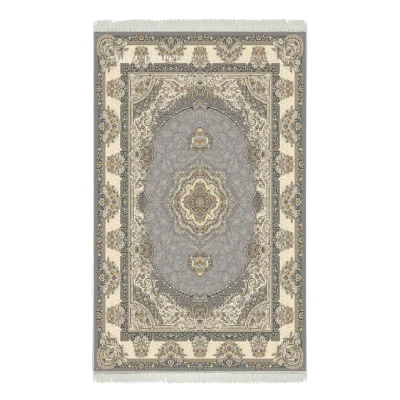 فرش ماشینی هیوا طرح لایت 906-S نقره ای ۷۰۰ شانه