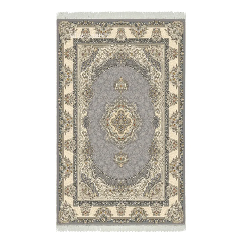 فرش ماشینی هیوا طرح لایت 906-S نقره ای ۷۰۰ شانه