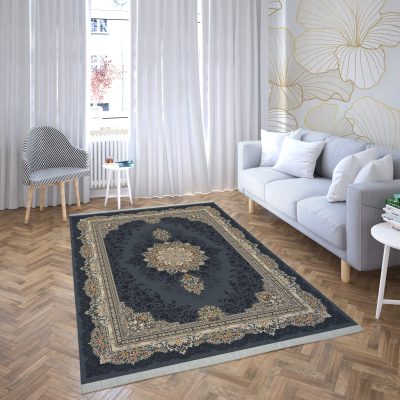 فرش ماشینی هیوا طرح لایت 902-SM دودی ۷۰۰ شانه