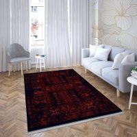 فرش ماشینی هیوا طرح بلوچ 5-203 لاکی 700 شانه