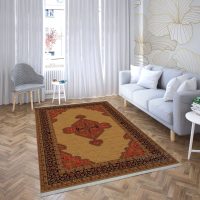 فرش ماشینی هیوا طرح خزان 2-419 کرم ۷۰۰ شانه