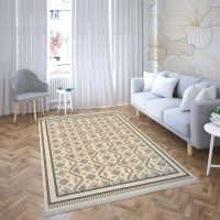 فرش ماشینی هیوا طرح نوین 5-621 کرم ۷۰۰ شانه