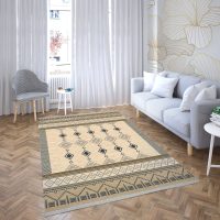 فرش ماشینی هیوا طرح نوین 5-624 کرم ۷۰۰ شانه