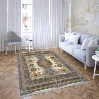 فرش ماشینی هیوا طرح نوین 3-626 دودی ۷۰۰ شانه