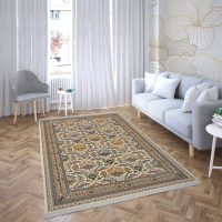 فرش ماشینی هیوا طرح نوین 5-629 کرم ۷۰۰ شانه