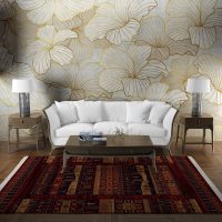 فرش ماشینی هیوا طرح بلوچ 1-220 سرمه ای 700 شانه