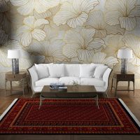 فرش ماشینی هیوا طرح بلوچ 1-221 سرمه ای 700 شانه