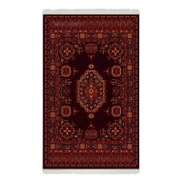 فرش ماشینی هیوا طرح بلوچ 1-209 سرمه ای 700 شانه