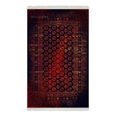 فرش ماشینی هیوا طرح بلوچ 4-213 لاکی 700 شانه