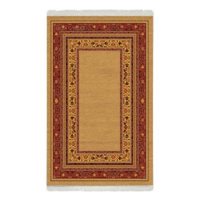 فرش ماشینی هیوا طرح خزان 1-441 بژ ۷۰۰ شانه