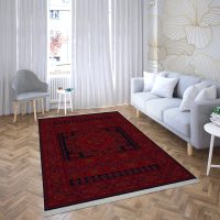 فرش ماشینی شمس طرح بلوچ 714 لاکی
