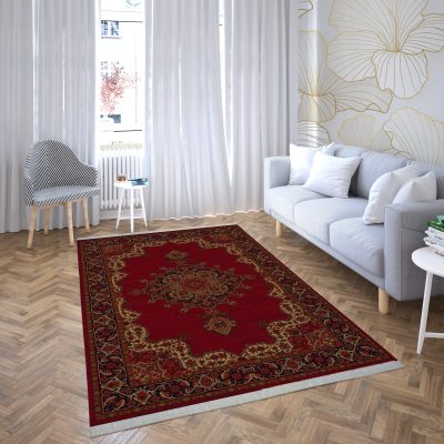 فرش ماشینی شمس طرح بلوچ 723 لاکی