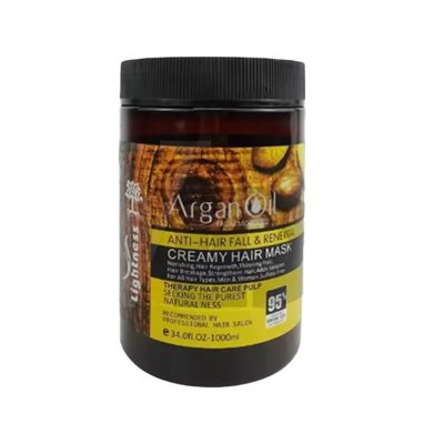 ماسک مو تقویت کننده لایتنس مدل Argan Oil فاقد سولفات 1000 میلی لیتر