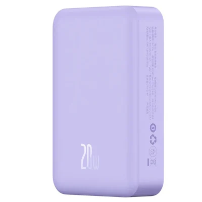 صفحه نخست BASEUS PPCXM20 20000mAh Wireless Power Bank 20W PURPLE
