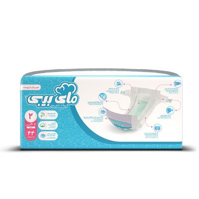 پوشک مای بیبی چسبی سایز 2 بسته 44 عددی