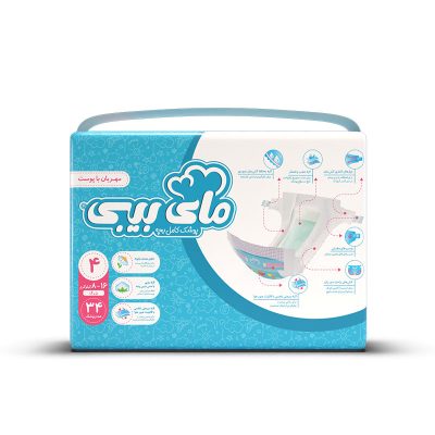 پوشک مای بیبی چسبی سایز 4 بسته 34 عددی
