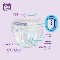 پوشک شورتی مای بیبی مدل کانالدار سایز 7 بسته 20 عددی