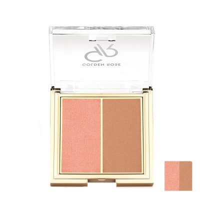 پالت رژگونه دو رنگ گلدن رز مدل Iconic Duo Rose & Nude شماره 01