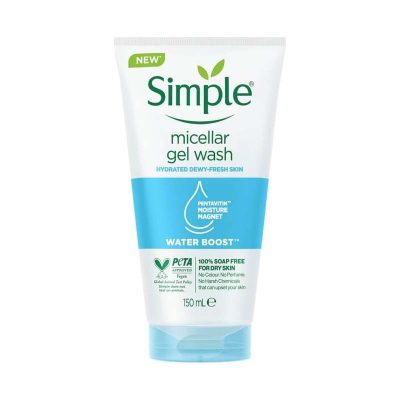 ژل شستشو صورت سیمپل مدل purifying gel wash پوست چرب و مختلط حجم 150 میلی لیتر