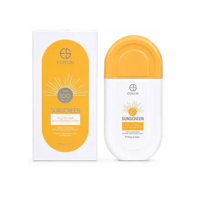 کرم ضدآفتاب رنگی استلین SPF100 مدل All In One